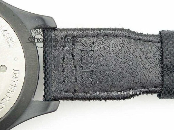 MIROTIME 0417 Durable Big Pilot 5019 Ceramic Case Black Dial Green Markers Asian 23J 7396